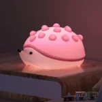Hedgehog Pop It Silicone Night Light for Kids Room