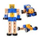 Wooden Robot Toy for Kids - Eco-Friendly & Educational Playtime Fun