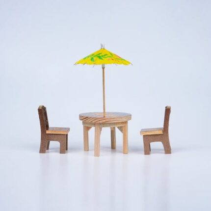 Dinning table set with umbrella